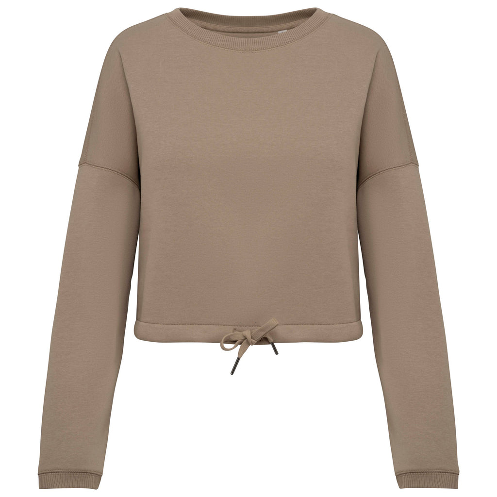 Sweat femme oversize court – coton biologique 280 g