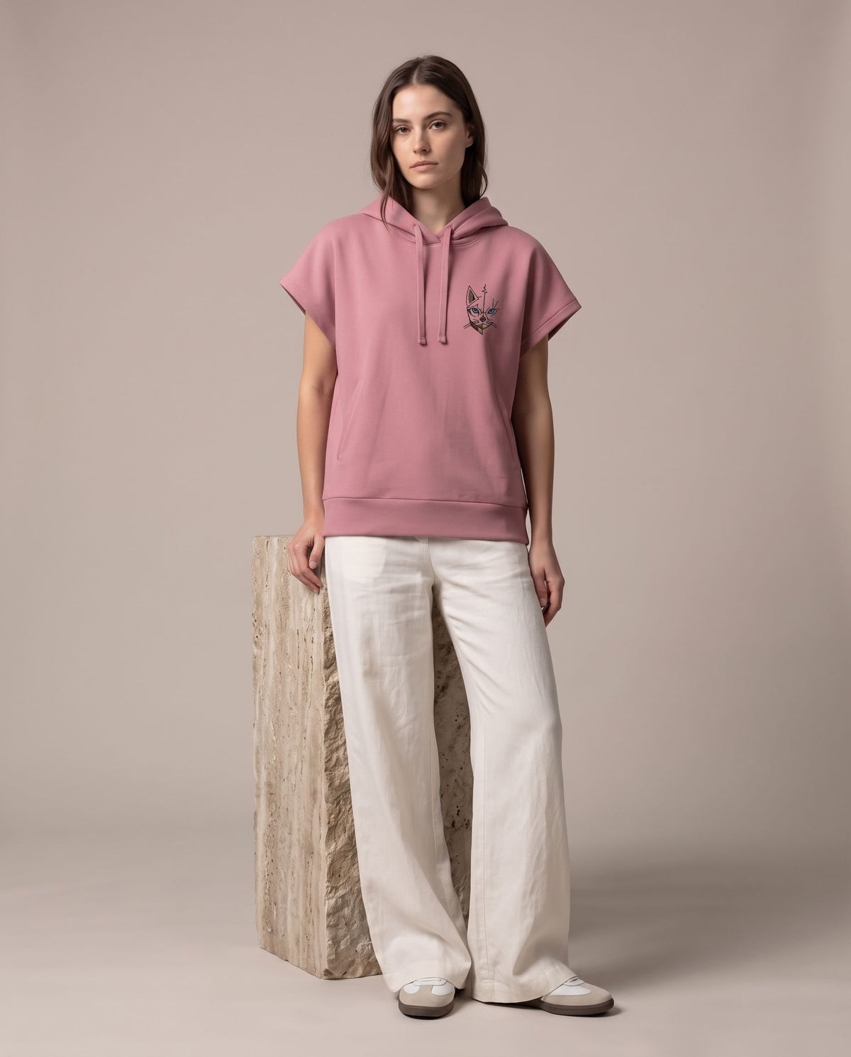 Sweat à capuche femme oversize épais – coton biologique 300 g