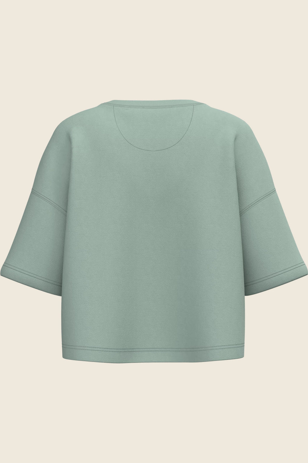 Sweat femme oversize court col rond à manches courtes – coton 270 g