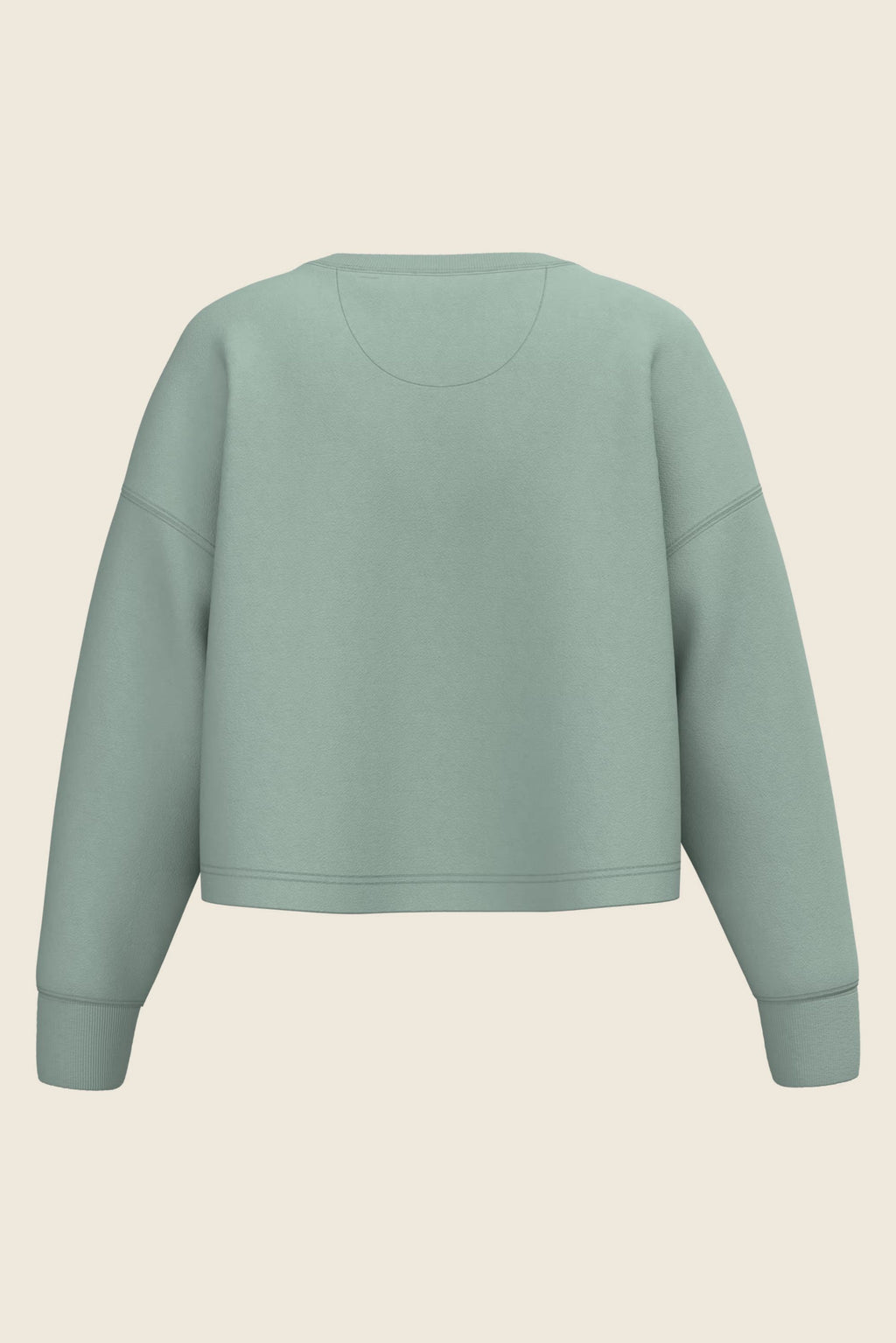 Sweat femme oversize court col rond à manches longues – coton 270 g