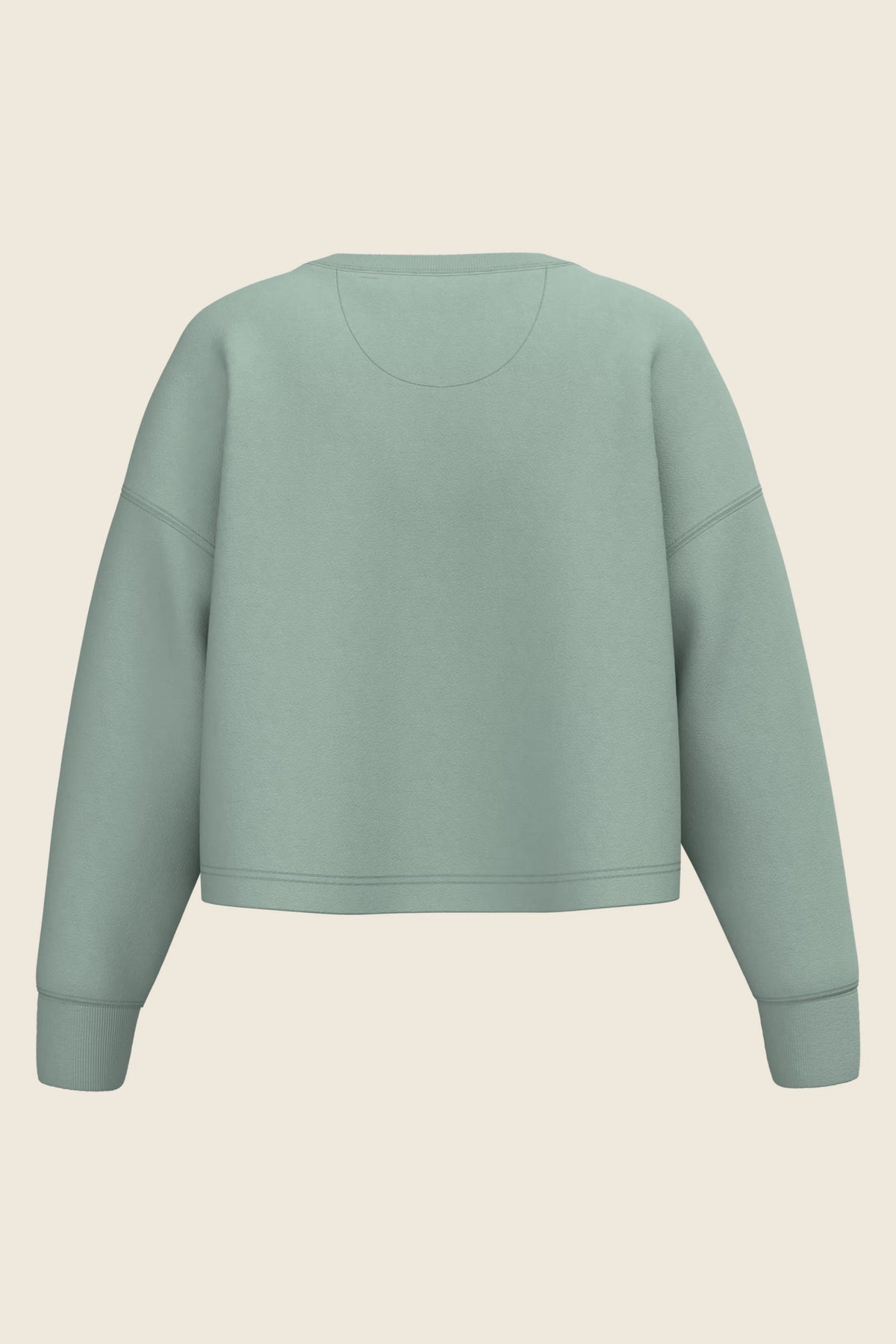 Sweat femme oversize court col rond à manches longues – coton 270 g