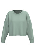 Sweat femme oversize court col rond à manches longues – coton 270 g