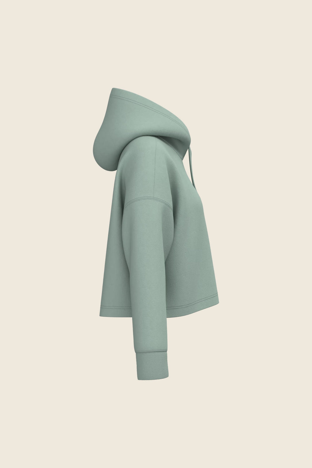 Sweat à capuche femme court – coton 270 g