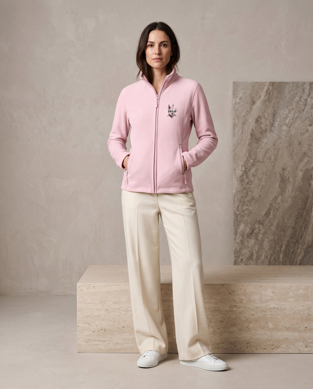 Veste polaire femme zippée coupe droite – 280 g